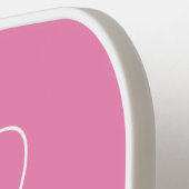 Roze monogram waterverf pickleball paddle (Links Detail)