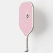 Roze monogram waterverf pickleball paddle (Links)