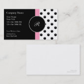Roze Monogram Zakelijke Kaarten Visitekaartje (Voorkant / Achterkant)