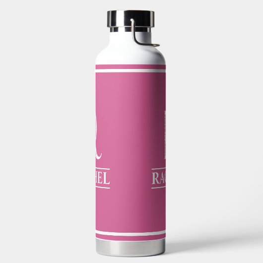 Roze Monogrammaticale waterfles (Links)