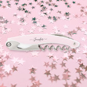 Roze Monogrammed Beer Wine Kurkentrekker Bottle Op