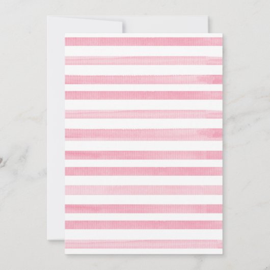 Roze Monogrammed Crest Birth Announement Aankondiging (Achterkant)