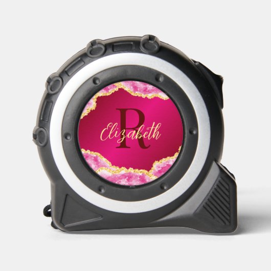 Roze Monogrammed Girly Rolmaat (Voorkant)