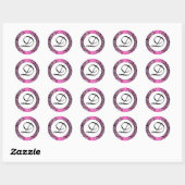Roze Monogrammed White Lace Paisley Stickers (Vel)