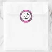 Roze Monogrammed White Lace Paisley Stickers (Tas)