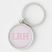 Roze Monogrammed Women's Golf Bag Label Sleutelhan Sleutelhanger (Voorkant)