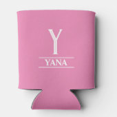 Roze monogrammen blikjeskoeler (Achterkant)
