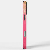 Roze monogrammen Case-Mate iPhone case (Achterkant / Rechts)