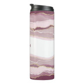 Roze monogrammen thermosbeker (Geroteerd rechts)