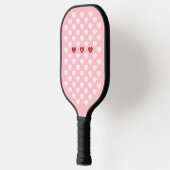 Roze Monotone Harten Persoonlijk Monogram Pickleball Paddle (Links)