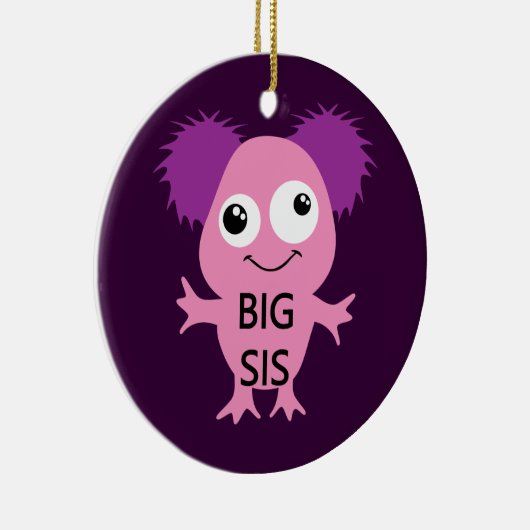 Roze Monster Big Sister Keramisch Ornament (Rechts)