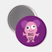 Roze Monster Big Sister Magneet (Voorkant / Achterkant)
