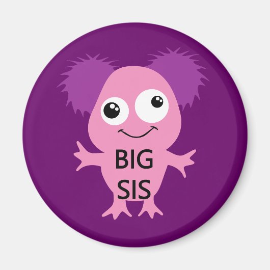Roze Monster Big Sister Magneet (Voorkant)