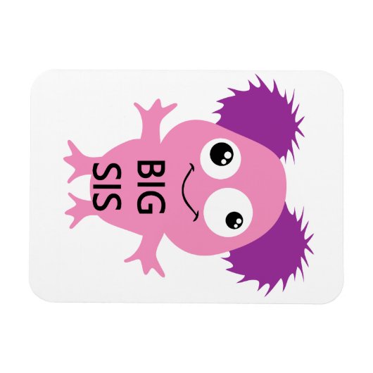 Roze Monster Big Sister Magneet (Horizontaal)