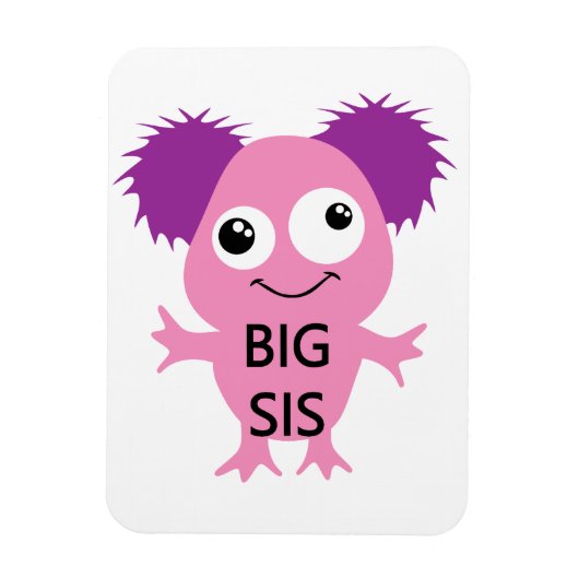 Roze Monster Big Sister Magneet (Verticaal)
