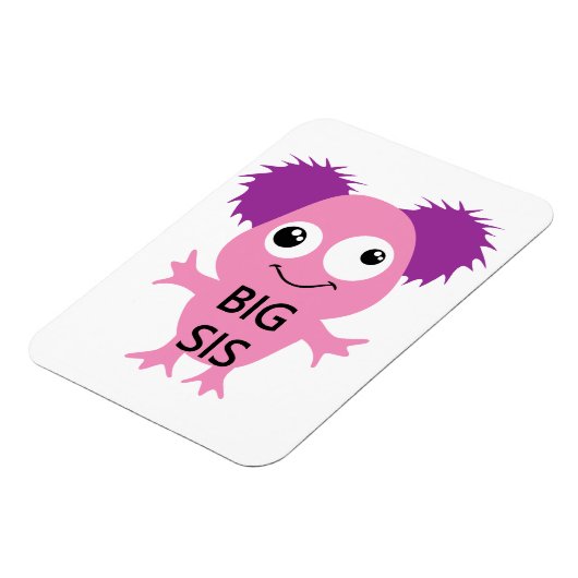 Roze Monster Big Sister Magneet (Linkerzijde)