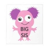 Roze Monster Big Sister Notitieblok (Voorkant)