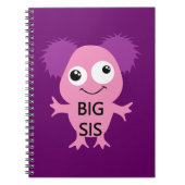 Roze Monster Big Sister Notitieboek (Voorkant)