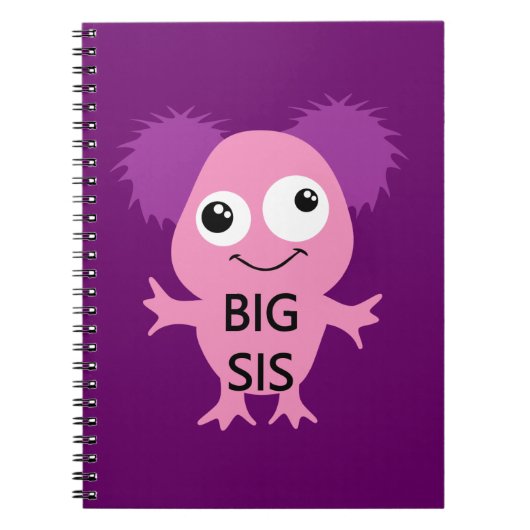 Roze Monster Big Sister Notitieboek (Voorkant)