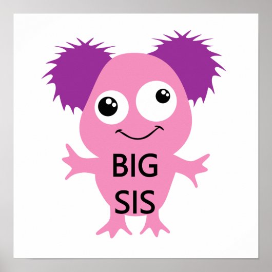 Roze Monster Big Sister Poster (Voorkant)