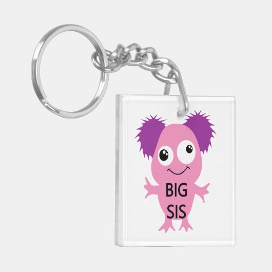 Roze Monster Big Sister Sleutelhanger (Voorkant Links)
