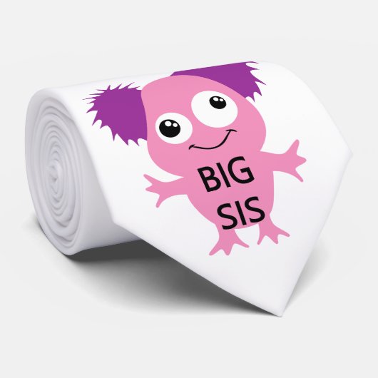 Roze Monster Big Sister Stropdas (Opgerold)