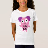 Roze Monster Big Sister T-shirt (Voorkant)