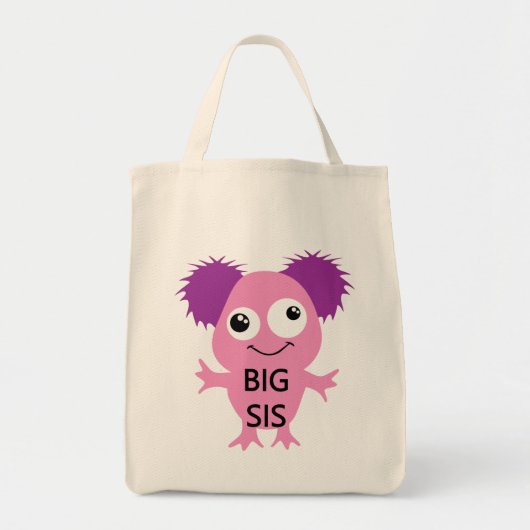 Roze Monster Big Sister Tote Bag (Voorkant)
