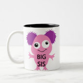 Roze Monster Big Sister Tweekleurige Koffiemok (Links)
