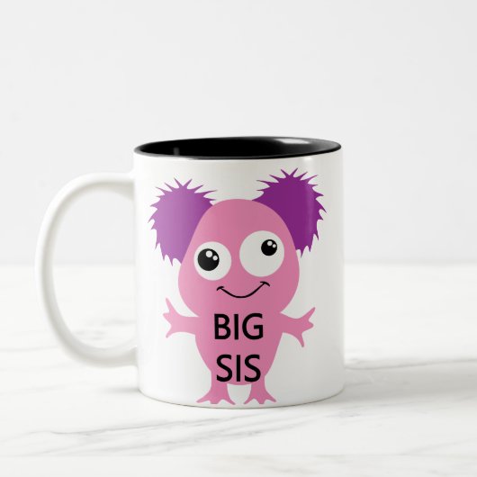 Roze Monster Big Sister Tweekleurige Koffiemok (Links)