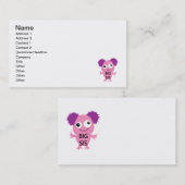 Roze Monster Big Sister Visitekaartje (Voorkant / Achterkant)