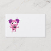 Roze Monster Big Sister Visitekaartje (Achterkant)