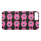 Roze monster cartoon patroon Case-Mate iPhone case (Achterkant (Horizontaal))