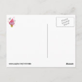 Roze Monster Ice Cream Cone Briefkaart (Achterkant)
