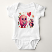 Roze Monster peuter Romper (Voorkant)