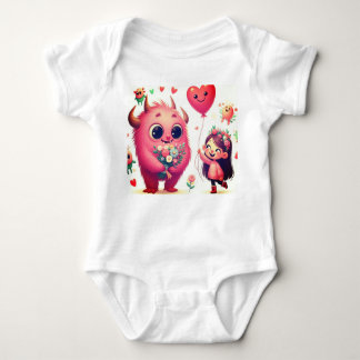 Roze Monster peuter  Romper