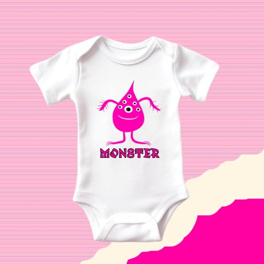 Roze monster romper