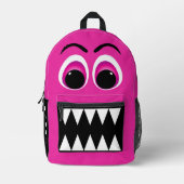 Roze Monster Schattigee Cartoon Gepersonaliseerd Bedrukte Rugzak (Voorkant)