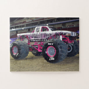 Roze Monster Truck Legpuzzel