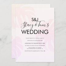 Roze Monstera Hand Drawn Botanical Wedding