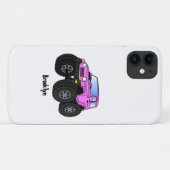 Roze monstertruck cartoon illustratie Case-Mate iPhone case (Achterkant (horizontaal))