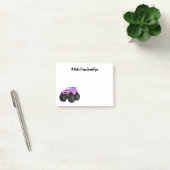 Roze monstertruck cartoon illustratie post-it® notes (Kantoor)