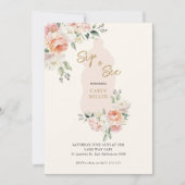 Roze Mooie Baby Meisje Slurpen En Zien Fles Baby B Kaart (Voorkant)