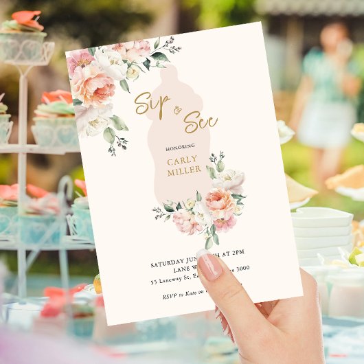 Roze Mooie Baby Meisje Slurpen En Zien Fles Baby B Kaart