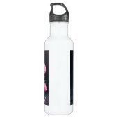 Roze Mooie Bloemen Beste Mam Ooit Boeket Waterfles (Achterkant)