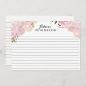 Roze mooie Kaarten voor Floral Advice (Voorkant / Achterkant)
