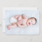 Roze mooie kalligrafie Baptisme Uitnodiging (Achterkant)