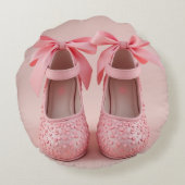Roze mooie schoenen rond kussen (Achterkant)