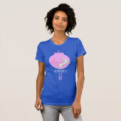 Roze Moon Lantaarn met konijnenherfst T-shirt (Voorkant volledig)