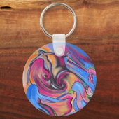 Roze Moon Lovelies-toets Sleutelhanger (Voorkant)